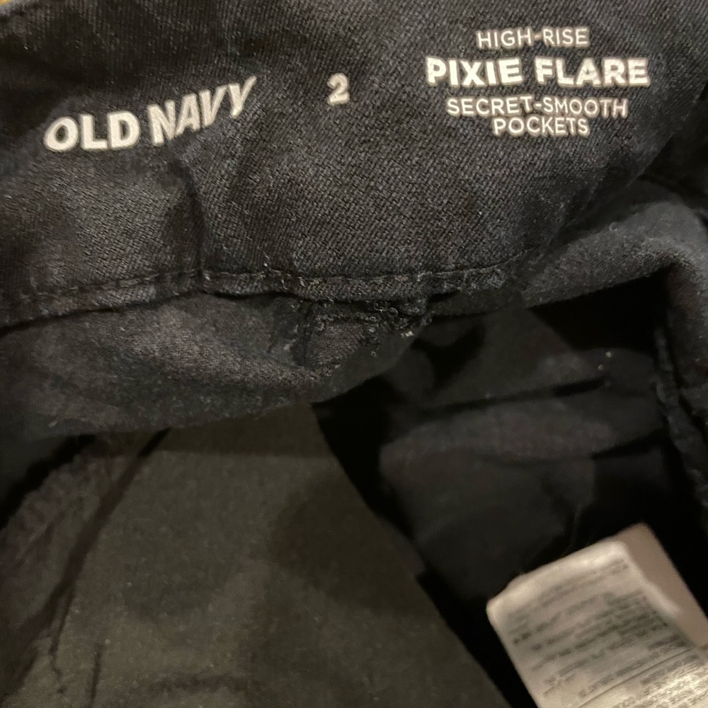 Old Navy Black Pixie Flare Pants - image 3